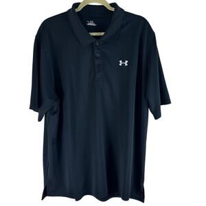 Under Armour Men’s XL Polo golf Heatgear Black lightweight casual sportswear
